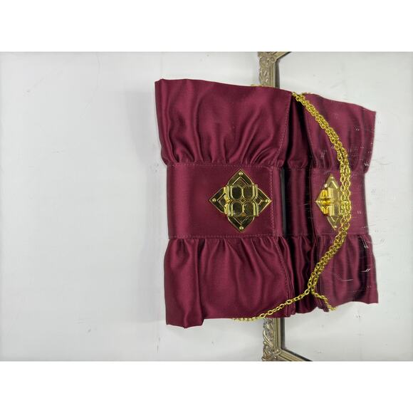 Bcbg Max Azria Silk clutch bag ,Very good condition,Burgundy, Silk, Burgendy Eve - Picture 3 of 9